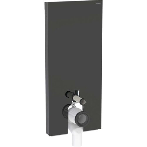 Monolith sanitarni modul za podnu wc šolju 114 cm crno staklo/aluminijum/crni hrom bočni priključak vode