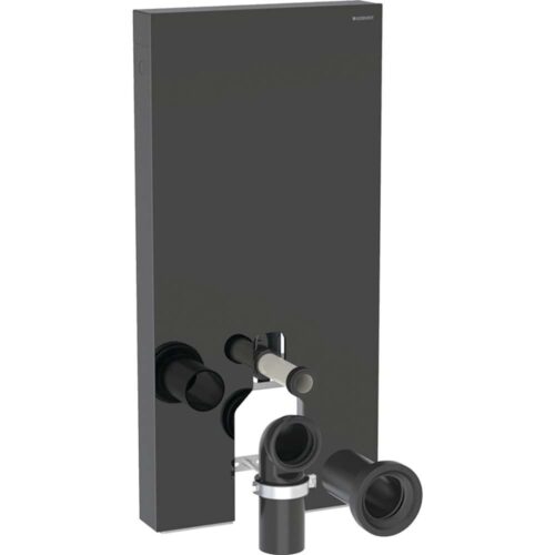 Monolith Plus sanitarni modul za podnu wc šolju 101 cm crno staklo/aluminijum/crni hrom priključak vode odozdo