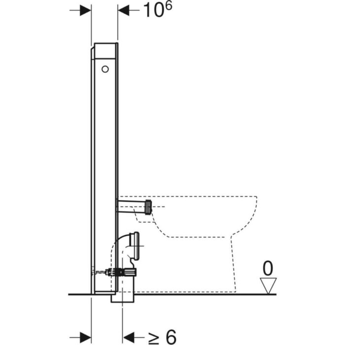 Monolith Plus sanitarni modul za podnu wc šolju 101 cm priključak vode odozdo