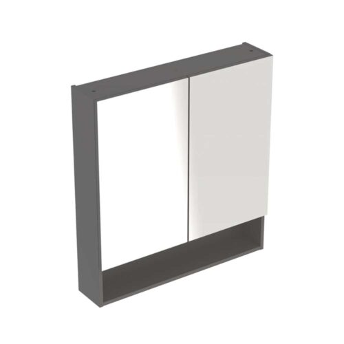 Selnova Square ormarić sa ogledalom sa dvoje vrata 58.8x17.5x85 cm lava mat - 501.265.00.1
