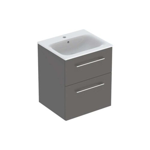 Selnova Square umivaonik sa ormarićem sa dve fioke 55x50.2x65.2 cm lava mat - 501.233.00.1