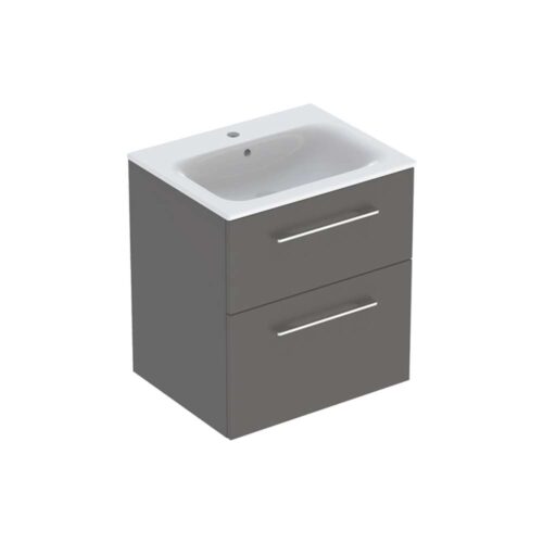 Selnova Square umivaonik sa ormarićem sa dve fioke 60x50.2x65.2 cm lava mat - 501.237.00.1