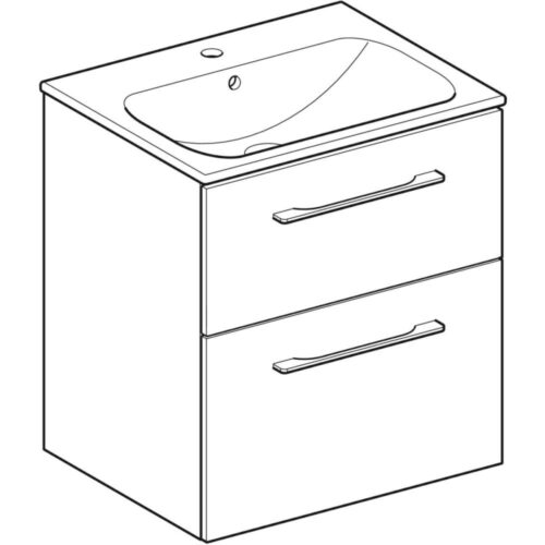 Selnova Square umivaonik sa ormarićem sa dve fioke 60x50.2x65.2 cm