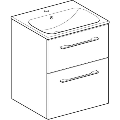 Selnova Square umivaonik sa ormarićem sa dve fioke 55x50.2x65.2 cm