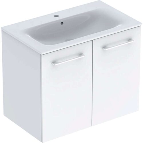 Selnova Square umivaonik sa ormarićem sa dvoje vrata 80x50.2x65.2 cm beli - 501.256.00.1