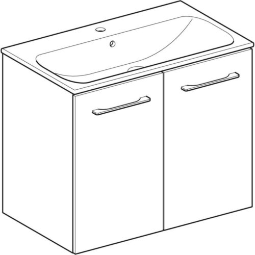 Selnova Square umivaonik sa ormarićem sa dvoje vrata 80x50.2x65.2 cm