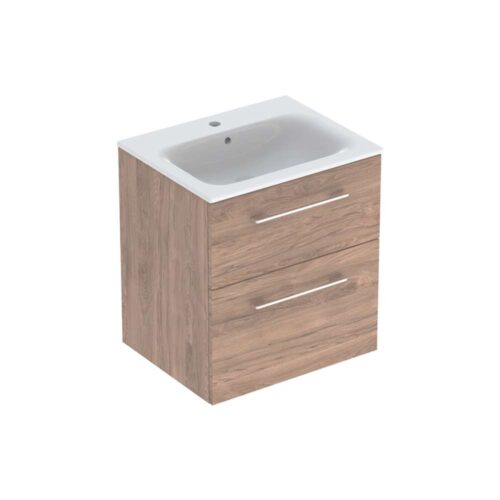 Selnova Square umivaonik sa ormarićem sa dve fioke 60x50.2x65.2 cm američki orah - 501.238.00.1