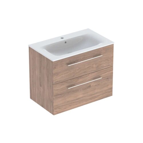 Selnova Square umivaonik sa ormarićem sa dve fioke 80x50.2x65.2 cm američki orah- 501.242.00.1