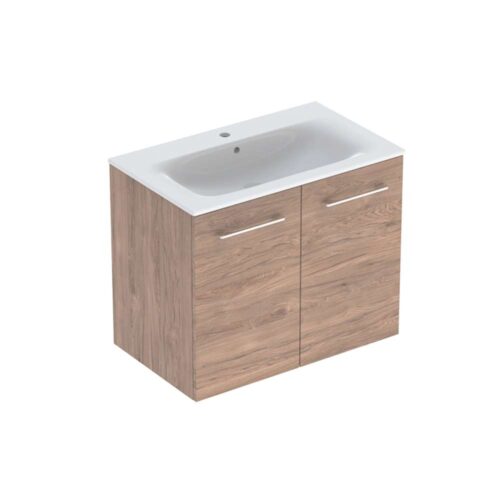Selnova Square umivaonik sa ormarićem sa dvoje vrata 80x50.2x65.2 cm američki orah - 501.258.00.1