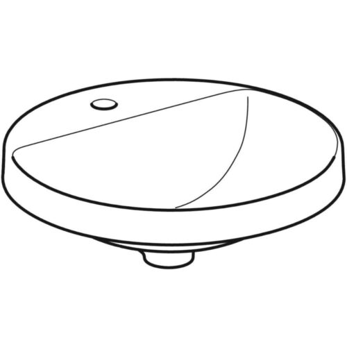 VariForm podgradni umivaonik 48 cm, ovalni sa otvor za slavinu, bez preliva