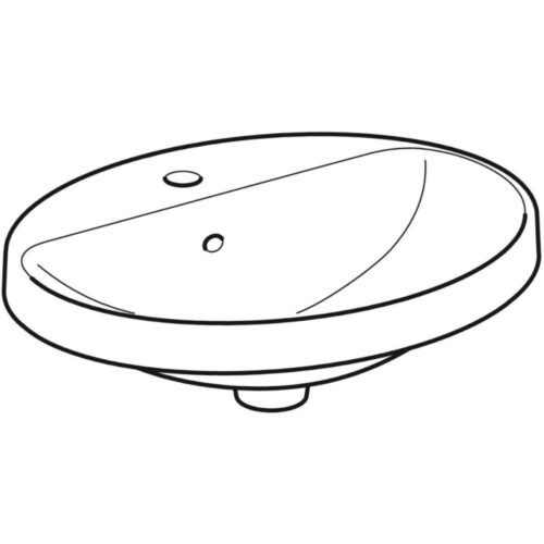 Variform ugradni umivaonik, ovalni 50x45 cm, sa otvorm za slavinu