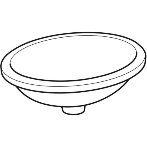 VariForm podgradni umivaonik, ovalni 49.5x46 cm, bez preliva
