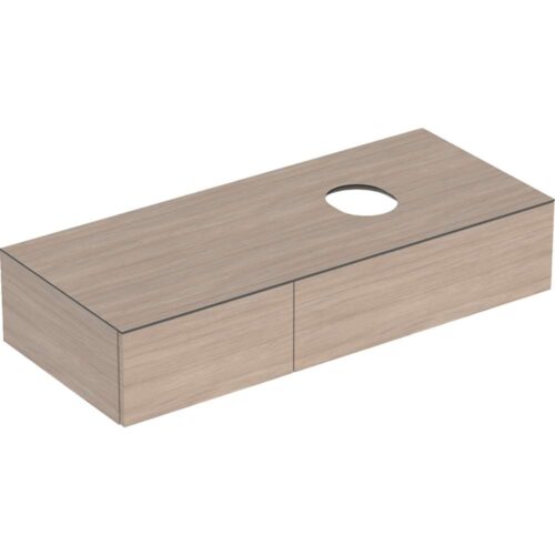 VariForm ormarić za nadgradni umivaonik sa dve fioke 120x51x23.5cm melanin tekstura drveta