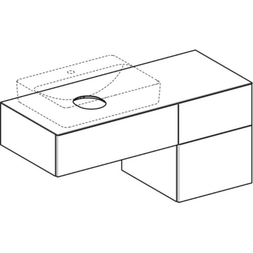 VariForm ormarić za nadgradni umivaonik sa tri fioke 120x51x55 cm