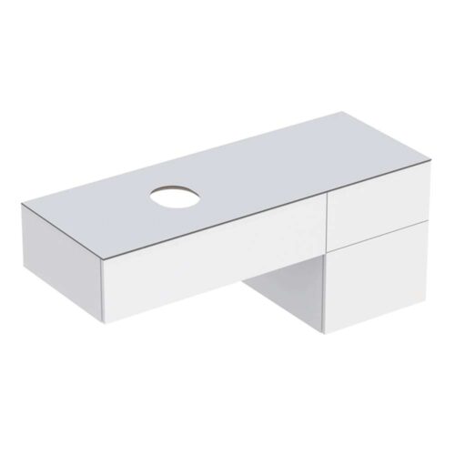 VariForm ormarić za nadgradni umivaonik sa tri fioke 135x51x55 beli
