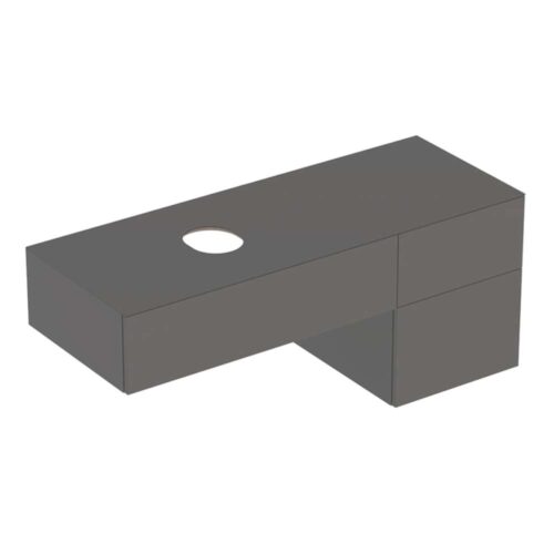 VariForm ormarić za nadgradni umivaonik sa tri fioke 135x51x55cm lava mat