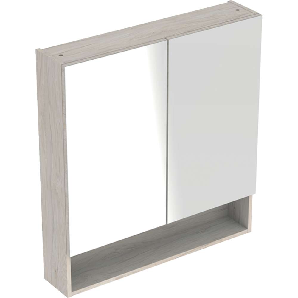 500.267.00.1 Selnova Square ormarić sa ogledalom sa dvoje vrata 58.8x17.5x85 cm melanin struktura drveta - 501.267.00.1