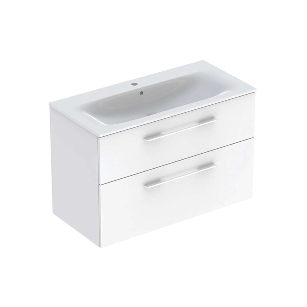 501.244.00.1 Selnova Square umivaonik sa ormarićem sa dve fioke 100x50.2x65.2 cm beli - 501.244.00.1