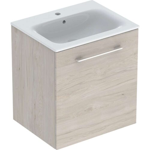 Selnova Square umivaonik sa ormarićem sa jednim vrata 60x50.2x65.2 cm melanin struktura drveta - 501.255.00.1