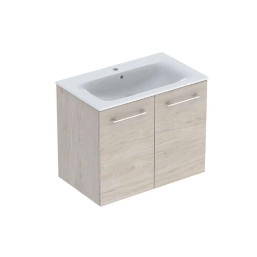 Selnova Square umivaonik sa ormarićem sa dvoje vrata 100x50.2x65.2 cm melanin struktura drveta - 501.259.00.1