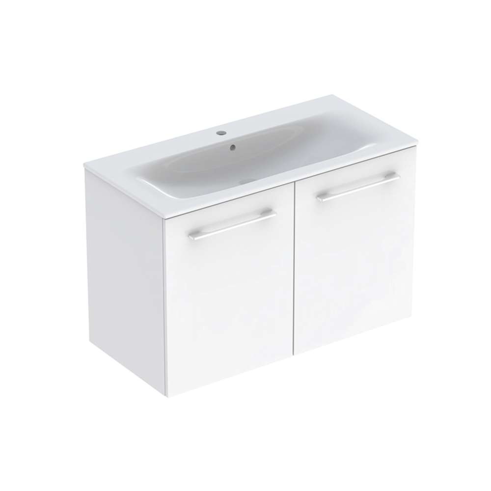 501.260.00.1 Selnova Square umivaonik sa ormarićem sa dvoje vrata 100x50.2x65.2 cm beli - 501.260.00.1