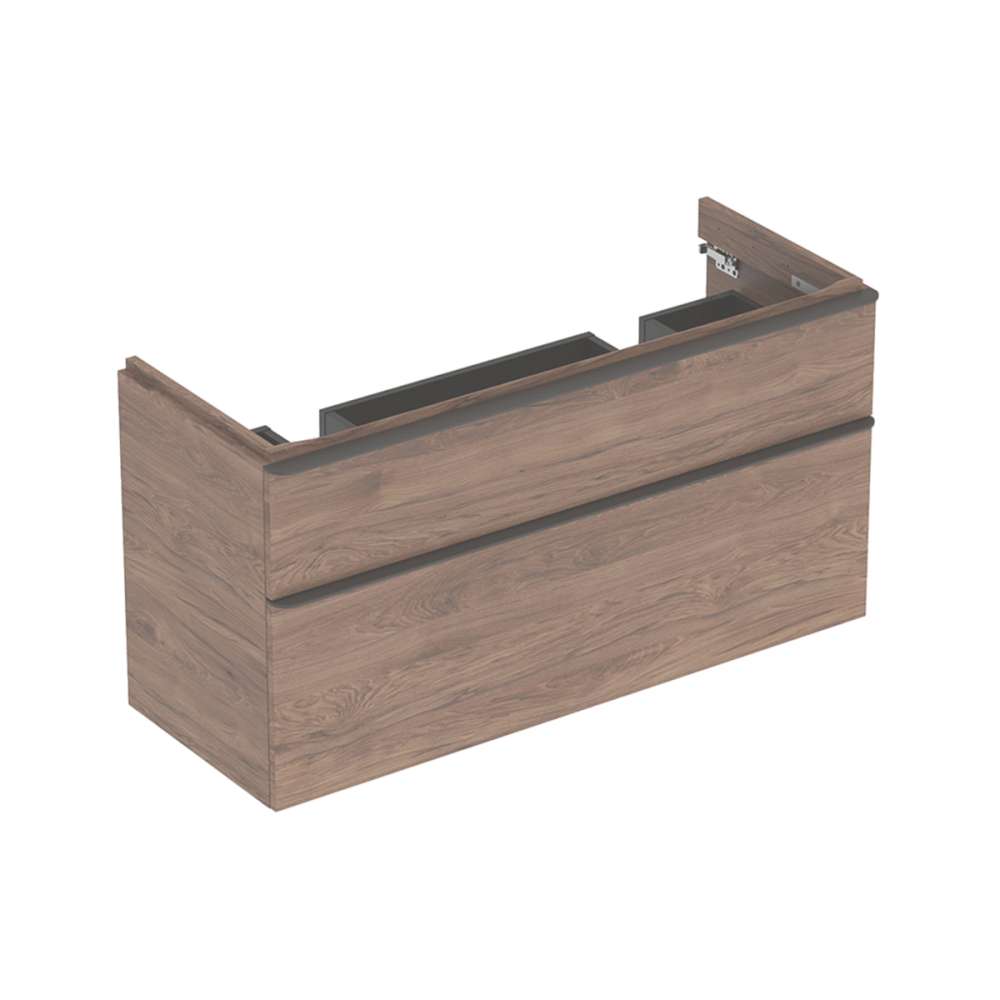500.356.JR.1 Smyle Square ormarić za dupli umivaonik sa dve fioke 118.4x47x61.7 cm američki orah - 500.356.JR.1