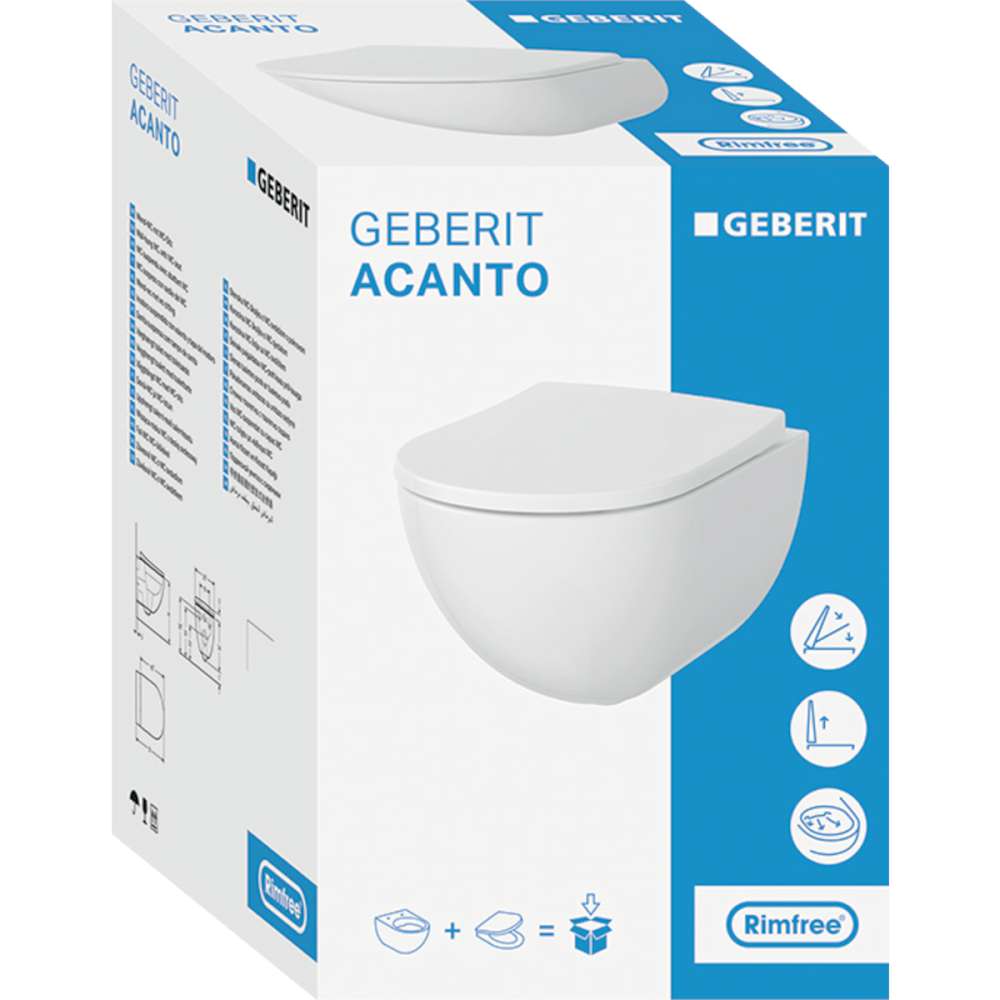 500.684.00.1 2 Acanto set konzolna wc šolja sa funkcijom bidea sa wc daskom softclose, takeoff - 500.684.00.1